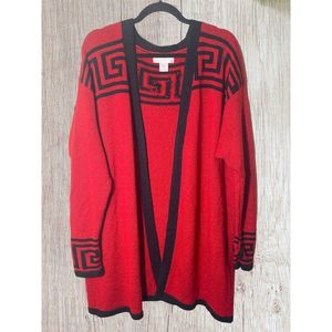 3x Red Cardigan Sweater Maggie Barnes